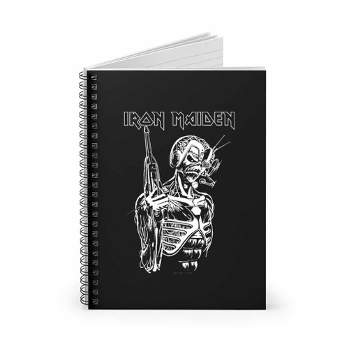 Iron Maiden Skull With The Gun Spiral Notebook