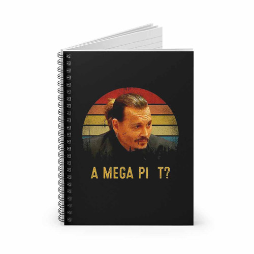 Johnny Depp Mega Pint Logo Art Spiral Notebook