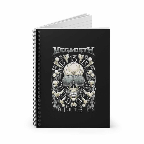 Megadeth Skeleton Realtor Thirteen Spiral Notebook