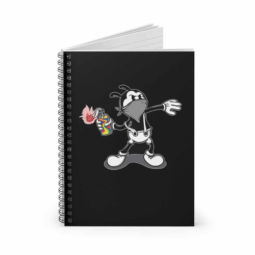 Mickey Mouse Banksy Spiral Notebook