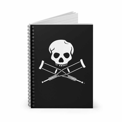 Mtv Jackass Skull And Crutches Logo Spiral Notebook