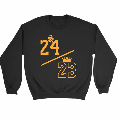 Kobe 24 Lebron 23 Gold Lakers Sweatshirt Sweater
