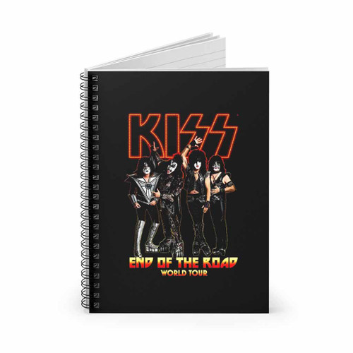 Rock Band Kiss Vintage End Of The Road World Tour Spiral Notebook