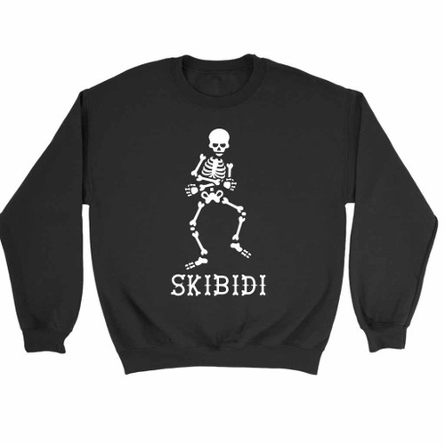 Skibidichallenge Skibidi Challenge Meme Dancing Skeleton Sweatshirt Sweater