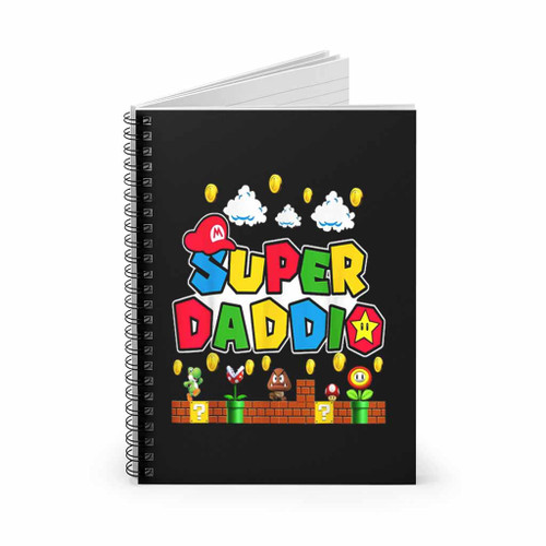 Super Daddio Funny Gamer Dad Fathers Day Video Game Lover Spiral Notebook