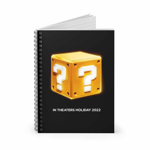 Untitled Box Question Mark Super Mario And Luigi Bros Movie Spiral Notebook