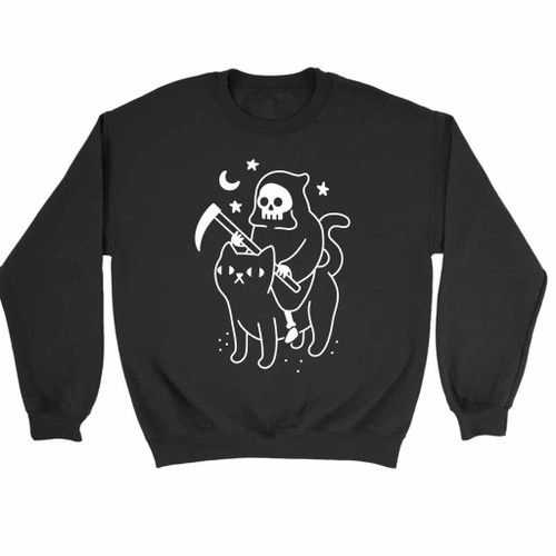 Death Rides A Black Cat Sweatshirt Sweater