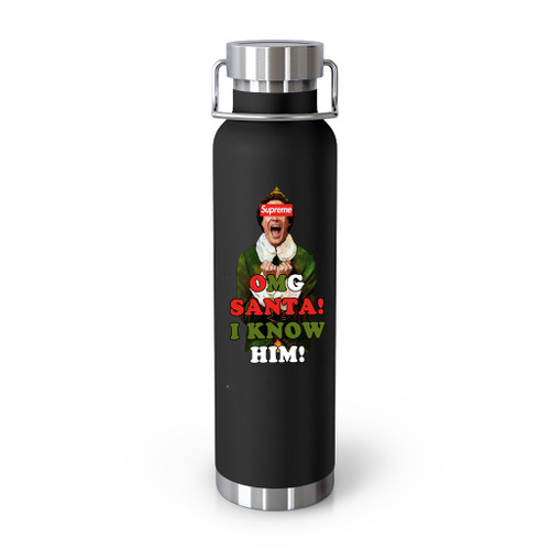 Omg Santa I Know Him Paint Supreme Tumblr Bottle