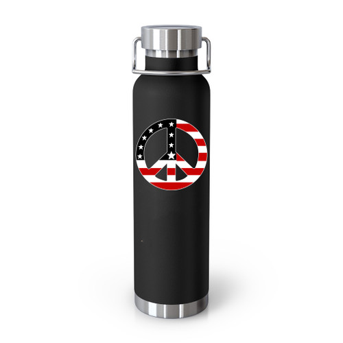 Peace Sign Usa American Flag Tumblr Bottle