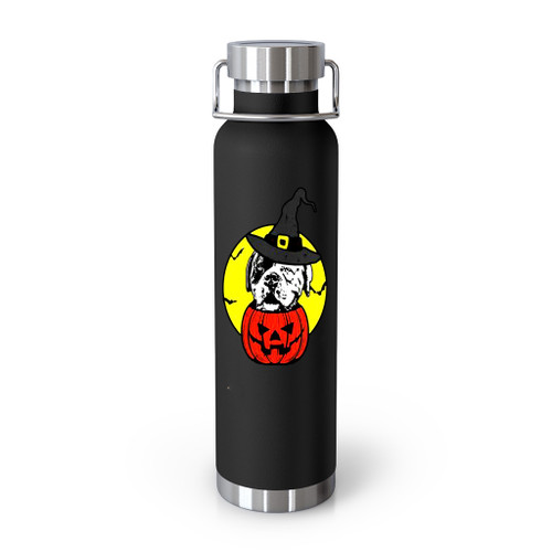 American Bulldog Pumpkin Scary Halloween Tumblr Bottle