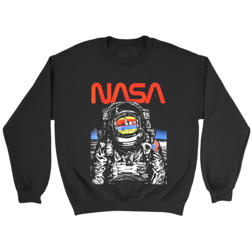 Nasa Astronaut Moon Reflection Vintage Retro Sweatshirt