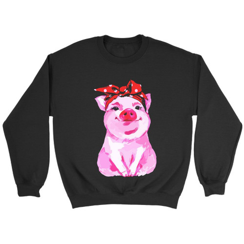 Pig Bandana Cute Sweatshirt