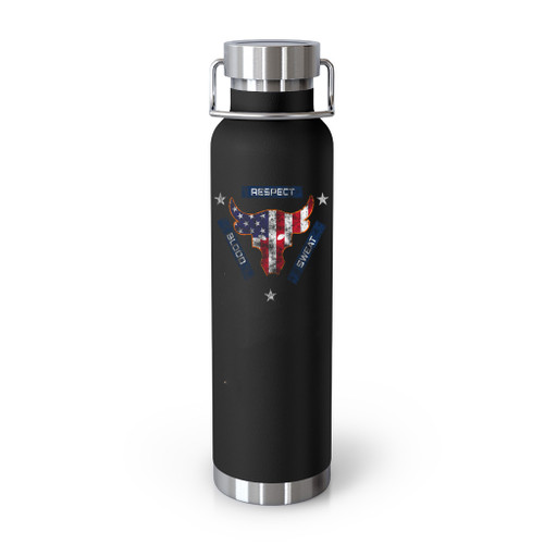 Blood Sweat Respect Usa Flag The Rock Under Armour Project Grunge Tumblr Bottle