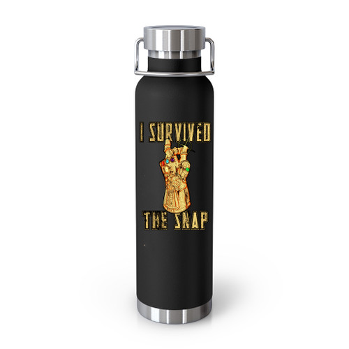 I Survived The Snap Thanos Unisex Adult Funny Sizes Marvel Infinity New Tumblr Bottle
