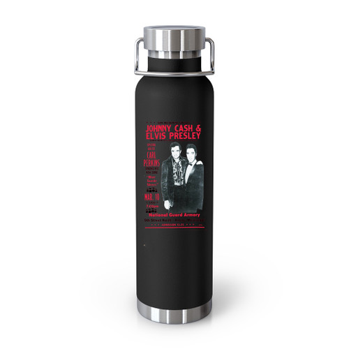 Jonny Cash And Elvis Presley Concert Poster Retro Cool Vintage Tumblr Bottle