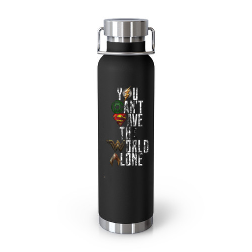 Justice League All Heros Logo You Cant Save The World Alone Tumblr Bottle