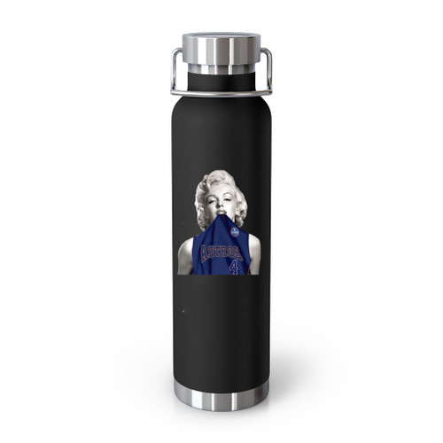 Marilyn Monroe Springer 4 Houston Astros Navy Tumblr Bottle