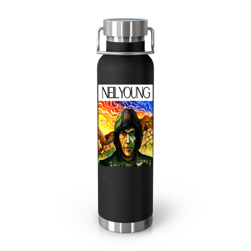 Neil Young Paint Art Tumblr Bottle