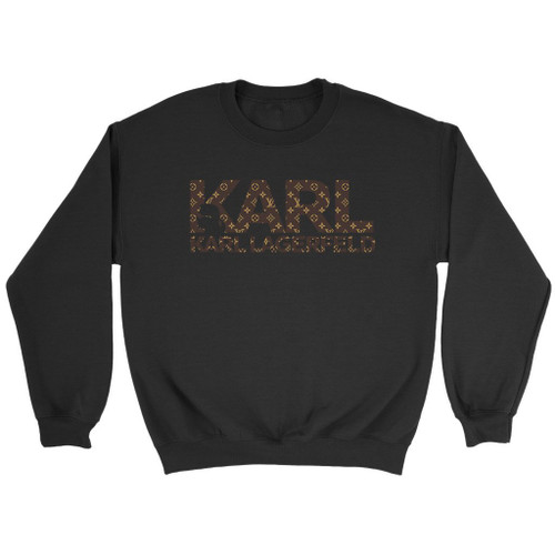 Karl Lagerfeld Logo With Lv Pattern Sweatshirt
