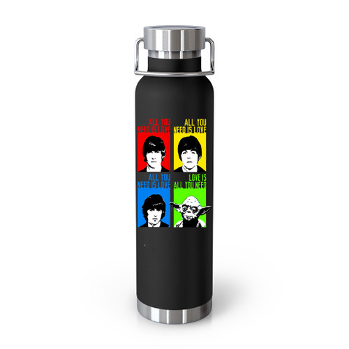 The Beatles Yoda Love Is All You Need Star Wars Funny Tumblr Bottle