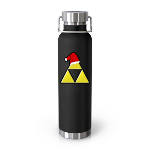 The Legend Of Zelda Triforce In Santa Hat Tumblr Bottle