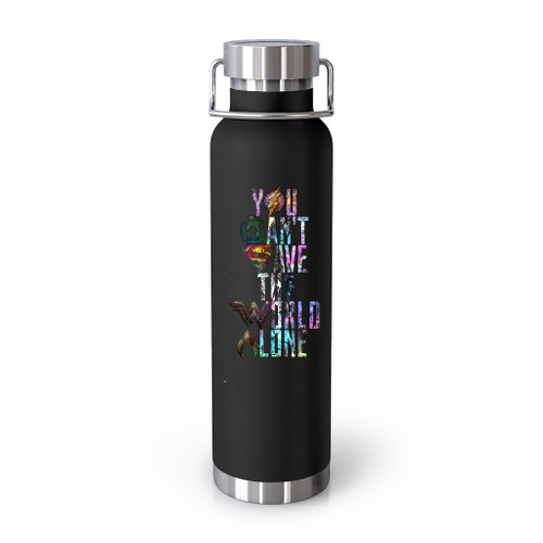 You Cant Save The World Alone Justice League Comic Galaxy Tumblr Bottle