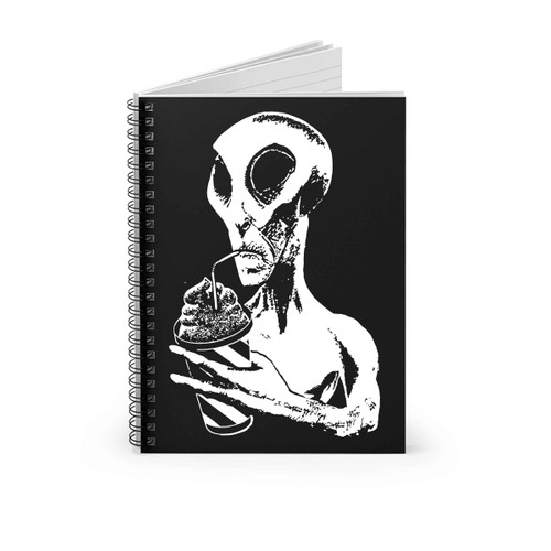 Alien Graphic Drinking Ufo Area 51 Roswell New Mexico Cryptozoology Spiral Notebook