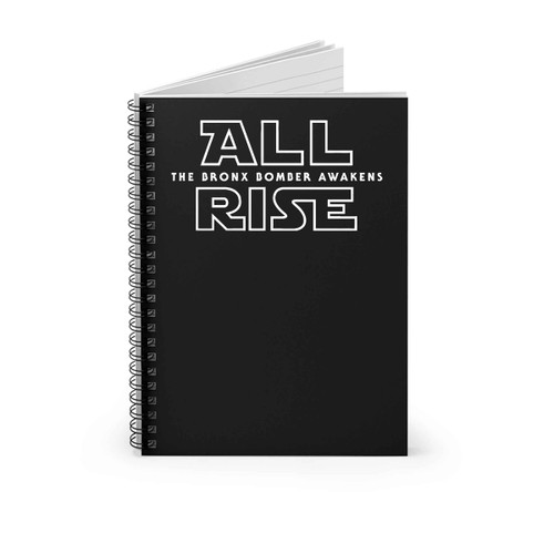 All Rise For Aaron Judge Yankees Bronx Bomber Star Wars Spiral Notebook