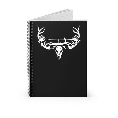 Archery Bow Hunting Deer Skull Spiral Notebook