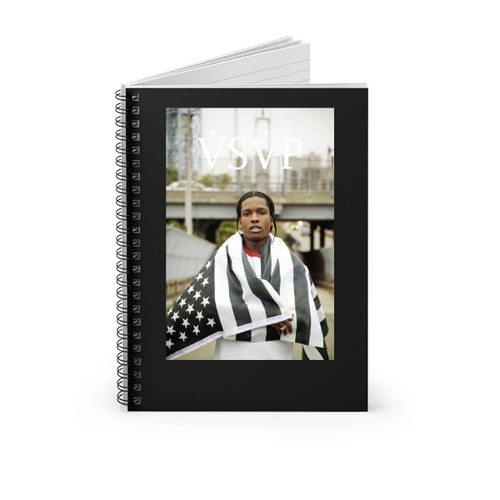 Asap Rocky Flag United States Spiral Notebook