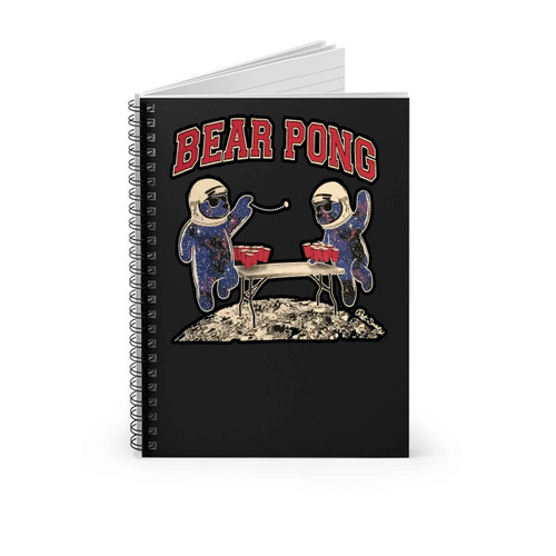 Bear Pong Astronaut Spiral Notebook