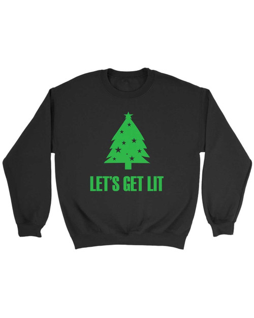 Lets Get Lit Christmas Tree Sweatshirt