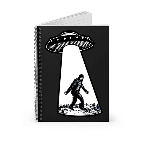 Bigfoot Ufo Sasquatch Funny Alien Area 51 Cryptozoology Spiral Notebook