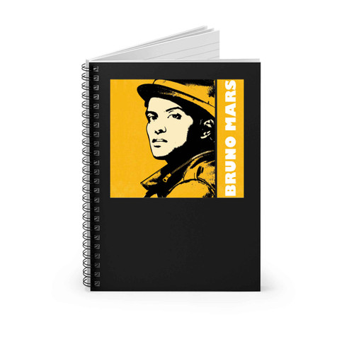 Bruno Mars Profile Photo Spiral Notebook Bruno Mars Profile Photo Spiral Notebook