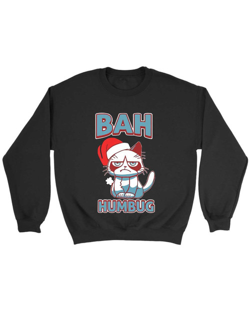 Bah Humbug Cat Christmas Sweatshirt