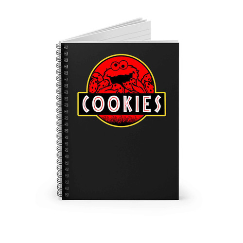 Cookie Monster Jurassic Park Sesame Street Spiral Notebook