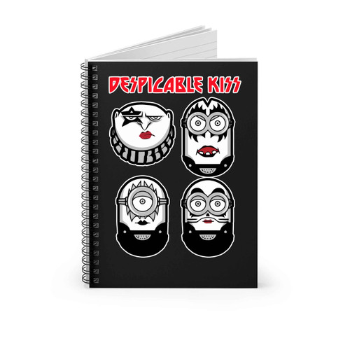 Despicable Me Kiss Funny Minions Spiral Notebook