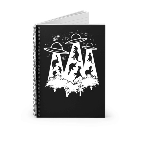 Dinosaur Alien Abduction Funny Ufo T Rex Science Spiral Notebook