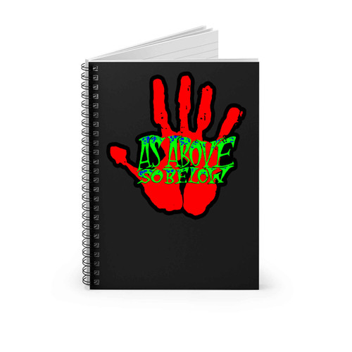 Forced Entry As Above So Below Forbidden Overkill Metal Hand Logo Spiral Notebook