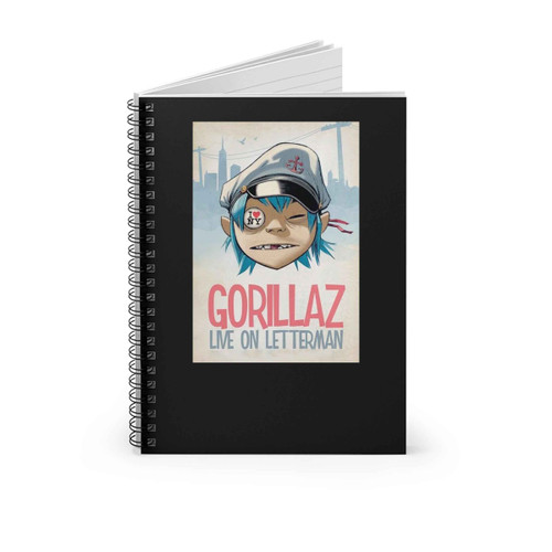 Gorillaz Live On Letter Man Kids With Guns Music Spiral Notebook