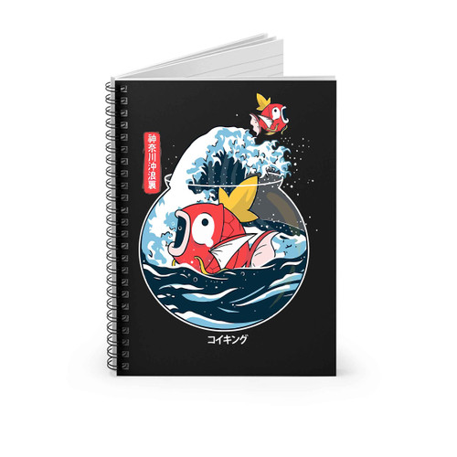 Great Aquarium Wave Pokemon Spiral Notebook