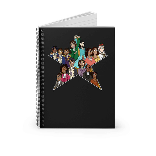 Hamilton Musical Alexander Hamilton All Character Art Spiral Notebook