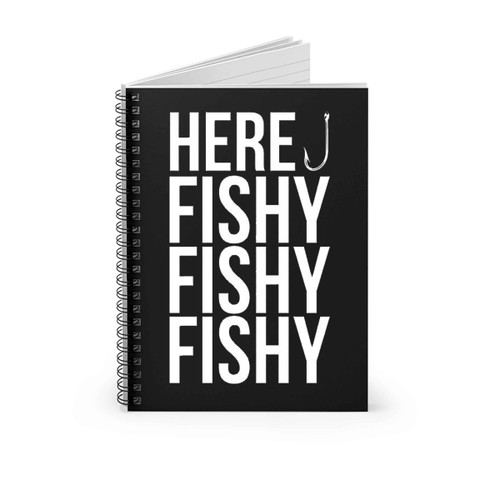 Here Fishy Spiral Notebook