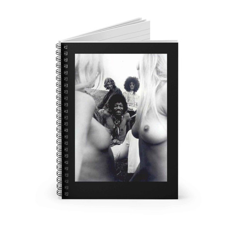 Jimi Hendrix At Woodstock 1969 Logo Spiral Notebook