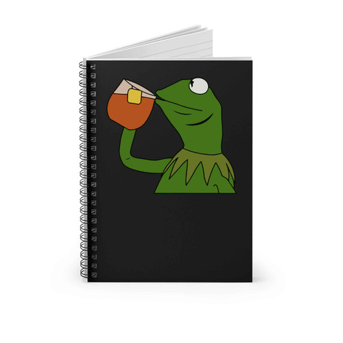 Kermit The Frog Sipping Tea Spiral Notebook