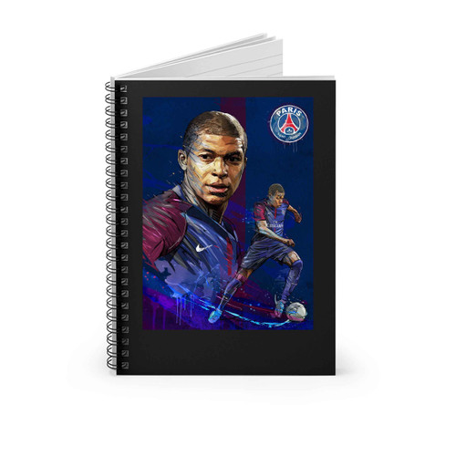 Kylian Mbappe Psg Spiral Notebook