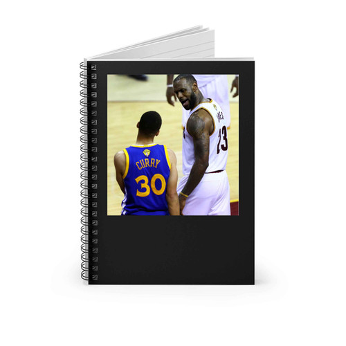 Lebron James Vs Steph Curry Spiral Notebook