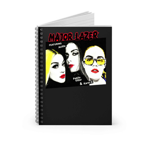 Major Lazer Ft Anitta Pablo Vittar And Karol G Spiral Notebook