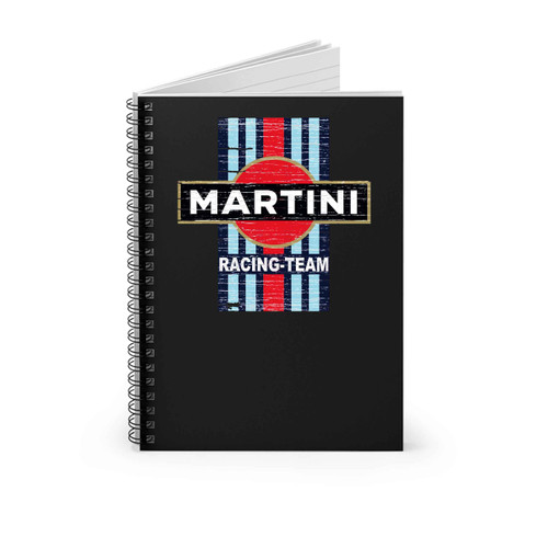 Martini Racing Car Vintage Spiral Notebook