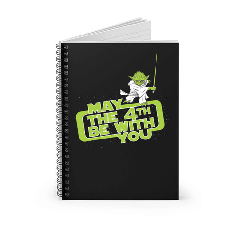 May The 4Th Be With You Star Wars Parody Force Yoda Spiral Notebook